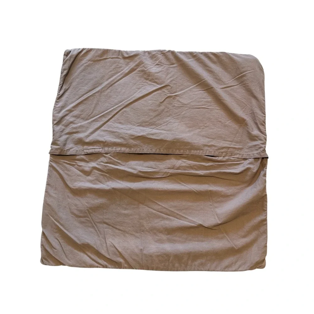 Real Simple Quilted Pillow Sham Cover Euro Square Tan Beige‎ Neutral Textured